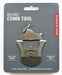 Beard comb tool on Kikkerland packaging with branding and product details.