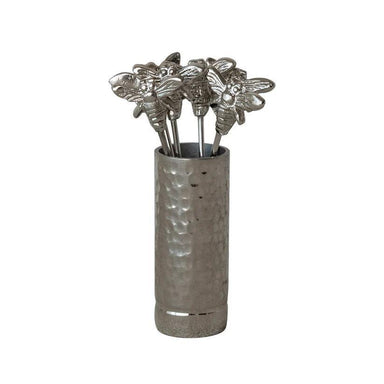 Bee Handle Appetizer Picks Set w/ Holder | 7-Piece