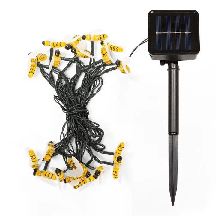Bee Solar String Lights | Outdoor Garden Glow Decor