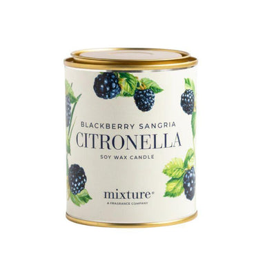 Blackberry Sangria Citronella Candle – Gold Tin Soy