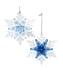Blue & Clear Snowflake Ornaments - Festive Holiday Decor