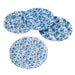 Blue Liberty Floral Melamine Plates – Set of 4, 9" Elegant Design