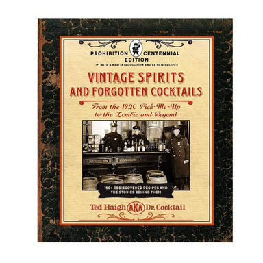 Book cover of 'Vintage Spirits and Forgotten Cocktails' with a vintage-style design.