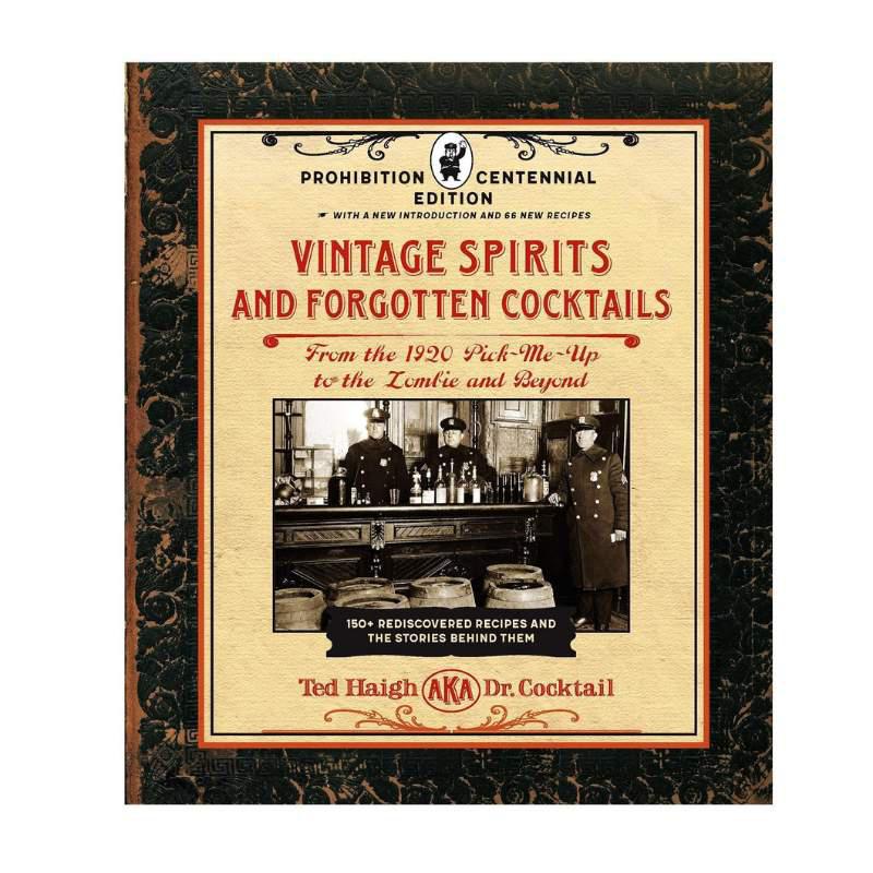 Book cover of 'Vintage Spirits and Forgotten Cocktails' with a vintage-style design.