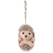 Plush hedgehog keychain on a white background