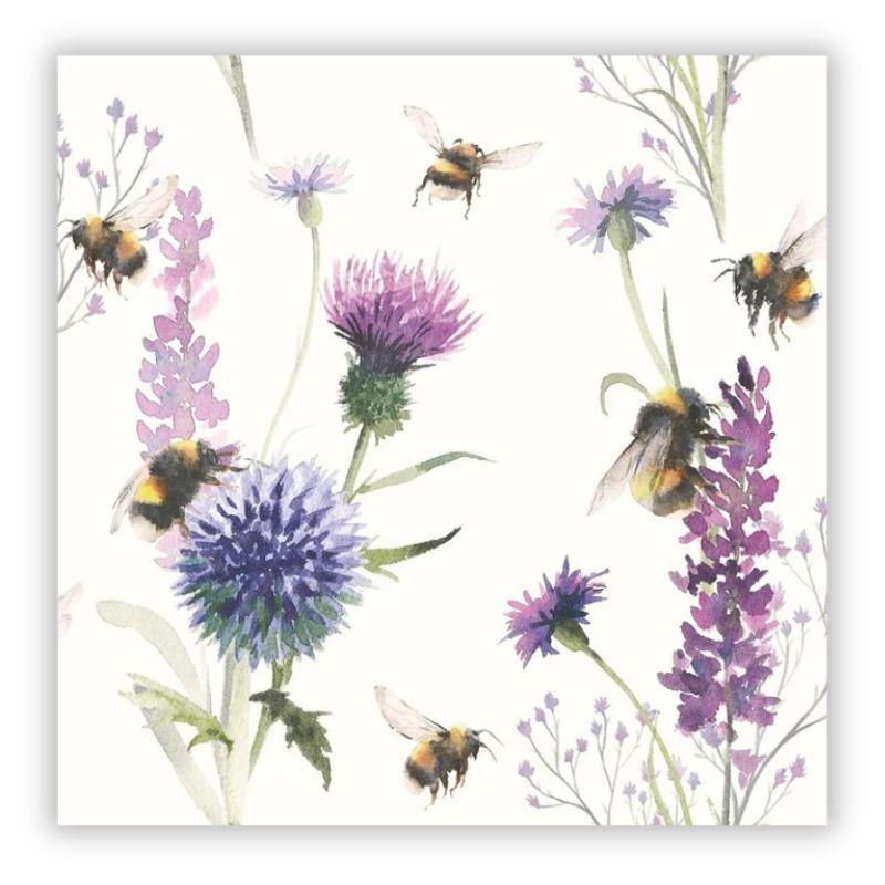 Bumblebees in the Meadow Lunch Napkins – Pack of 20, 3-Ply