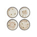 Busy Bees Melamine Coasters – Set of 4, 4.5" Whimsical Bee Designs