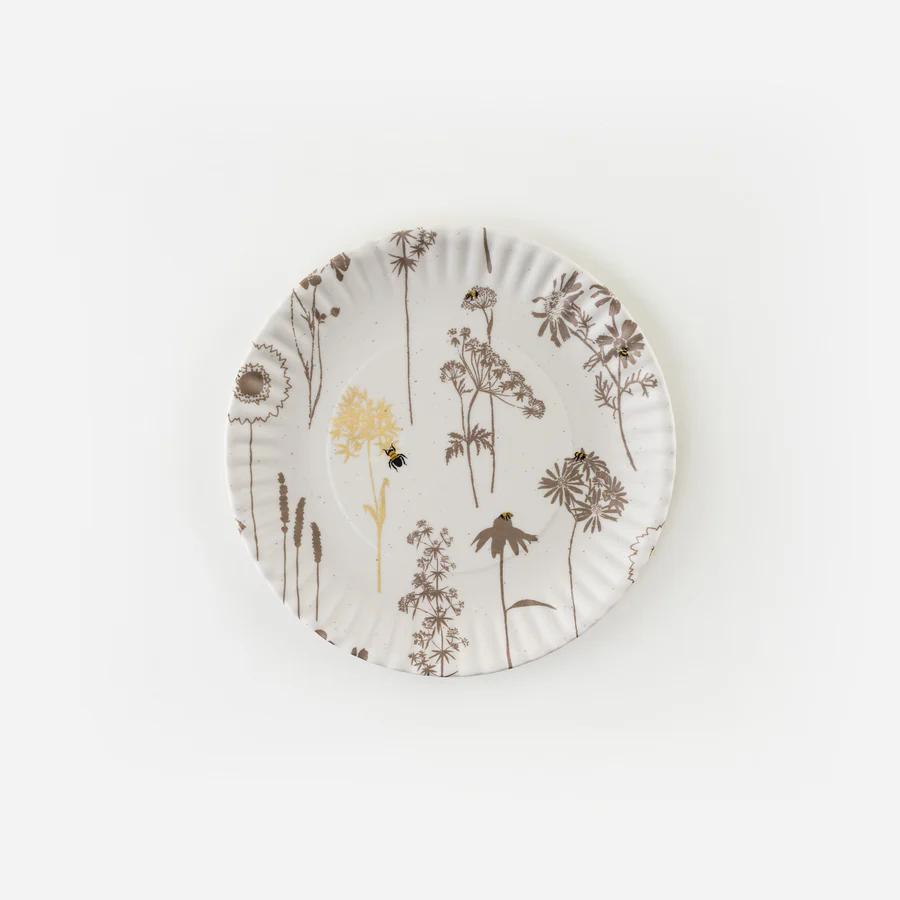 Busy Bees Melamine Plates – Set of 4, 9" Whimsical Bee Designs