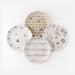 Busy Bees Melamine Plates – Set of 4, 9" Whimsical Bee Designs