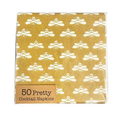 Buzz-Worthy Bee Pattern Cocktail Napkins - Add Charm to Your Table