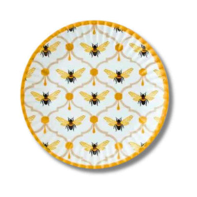 Buzzing Fun: Busy Bees Melamine Plates - Set of 4, 6"
