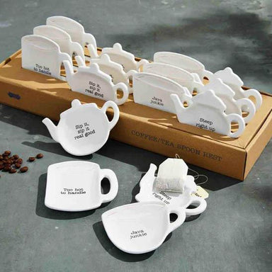 Caffeine Couture: Quirky Ceramic Spoon Rest for Stylish and Mess-Free Counters!