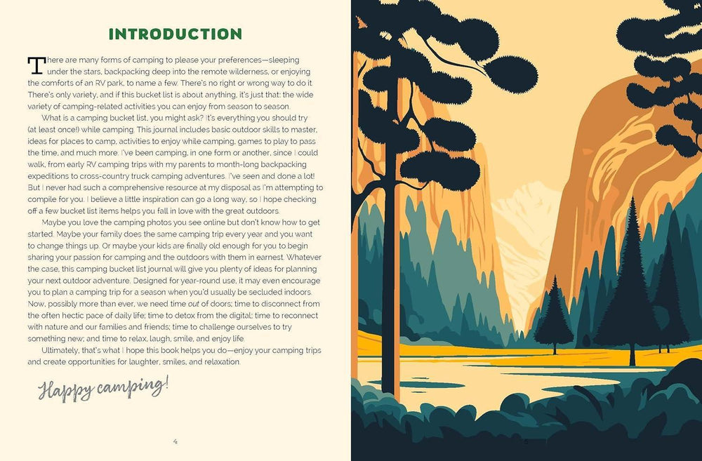 Camping Bucket List Journal – Outdoor Adventure Logbook
