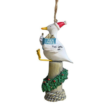 Cape Shore Seagull Ornament – Holiday Pier Fries Resin Decoration