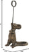 Bronze rat-shaped holder with a hook on a white background