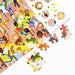Colorful children's puzzle with various characters and a few pieces missing on a white background.