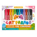 Cat Parade Gel Crayons: Purr-fectly Adorable Coloring Fun with 12 Bright Water-Soluble Crayons!