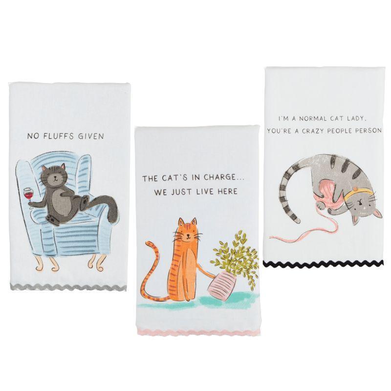Cat Ric Rac Kitchen Towel – 3 Sassy Styles to Choose From