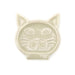 Ceramic cat-shaped dish on a white background