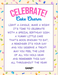 Birthday-themed card with colorful confetti border and text, featuring the brand 'Ganz'.