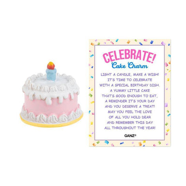 Celebrate Cake Charms in Basket – Mini Party Favor Tokens