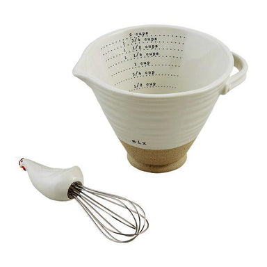 Charm in Every Scoop: Farm hen Measuring Cup Set with Stoneware Delight