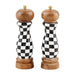 Checked Salt Pepper Grinders Set - Stylish & Functional Addition to Your Kitchen