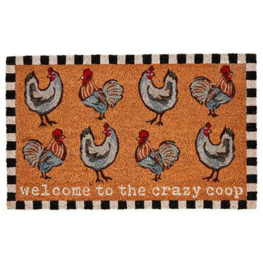 Chicken Coir Doormat – Rustic 18"x29" Natural Fiber Entry Mat