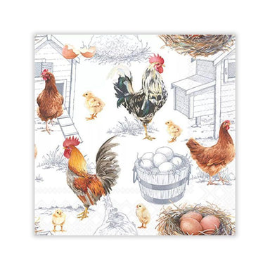 Chicken Farm Cocktail Napkins – 20 Pack