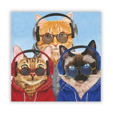 Chillin Cats Napkins – 25x25 cm, 20 Pack