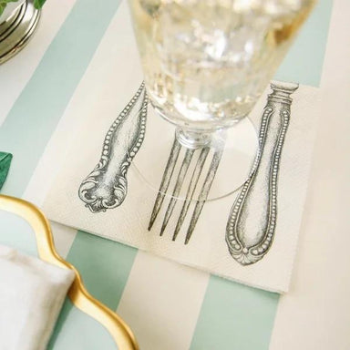 Classic Cutlery Cocktail Napkins – 20 Pack, 4.9" x 4.9"
