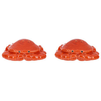 Crab Salt & Pepper Shaker Set Ceramic Coastal Kitchen Decor 4.5"x3.38"x1.75"