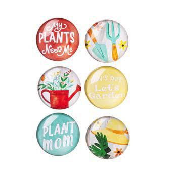Crazy Plant Lady Magnet 6 set: Quirky Decor for Plant Enthusiasts