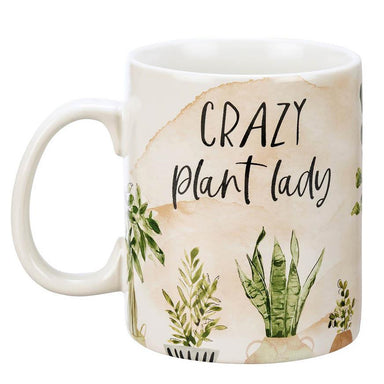 Crazy Plant Lady Stoneware Mug: Embrace Your Green Thumb 