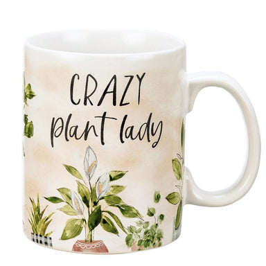Crazy Plant Lady Stoneware Mug: Embrace Your Green Thumb in Style!