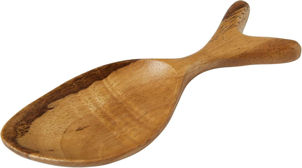 Wooden spoon on a white background