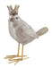Crowned Royal Bird Figurine – Glittered Resin Accent
