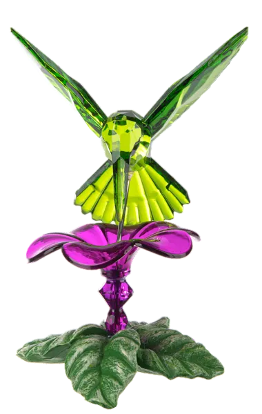 Crystal Expressions Hummingbird Figurines – Faceted Acrylic, Random