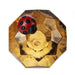 Crystal Expressions ladybug on Magical Garden Mushroom: Whimsical Acrylic Decoration