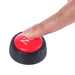 Red button with 'No' on it being pressed by a finger against a white background