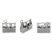 Silver tool box cufflinks on a white background
