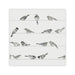 Pattern of black and white birds on a white background