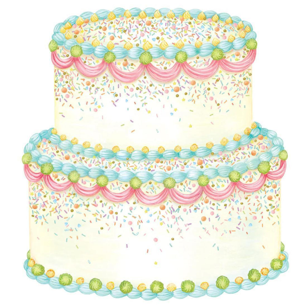 Die-Cut Birthday Cake Paper Placemats | Party Table Decor