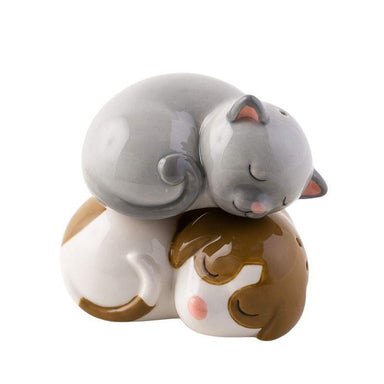 Dog & Cat Salt & Pepper Set – Ceramic Gift Box for Pet Lovers