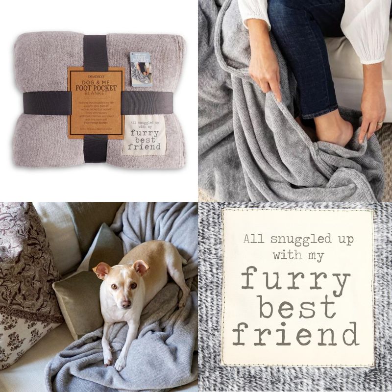 Dog and me foot pocket thow cozy blanket