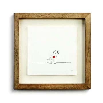 Dog love framed art