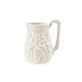 Embossed Stoneware Vintage Creamer – 2oz White Charm