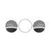 Embrace Fashion Fastener: Black/Silver with round disc charms featuring an ornate silver filigree top and a black lower section, shown on a plain white background.