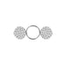 Embrace Patented Fashion Fastener: Glitz with round, gemstone-like embellishments on a light gray background