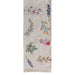 Textile with floral and leaf patterns on a white background